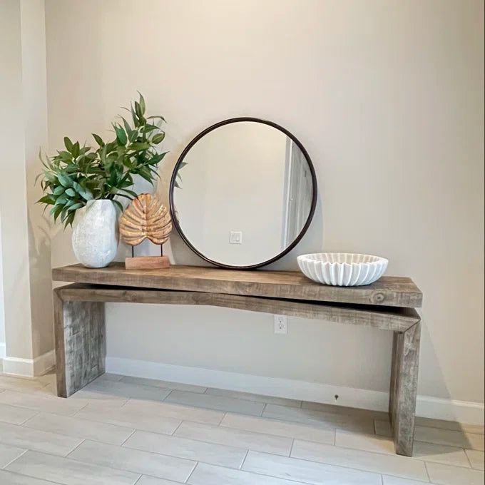Console Table (Minimalist Solid Wood Console Table)
