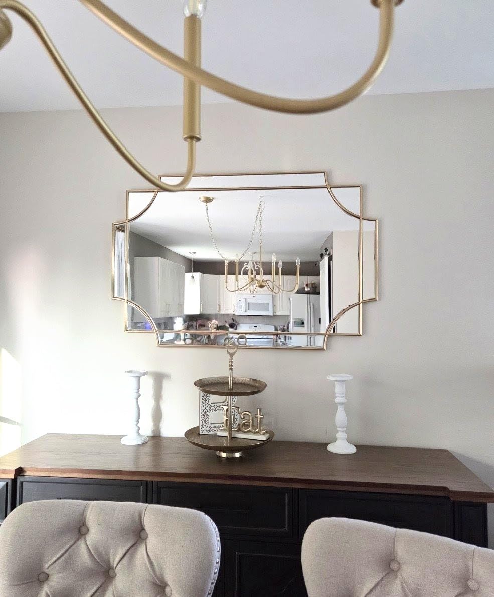 Rectangular Gold Framed Mirror