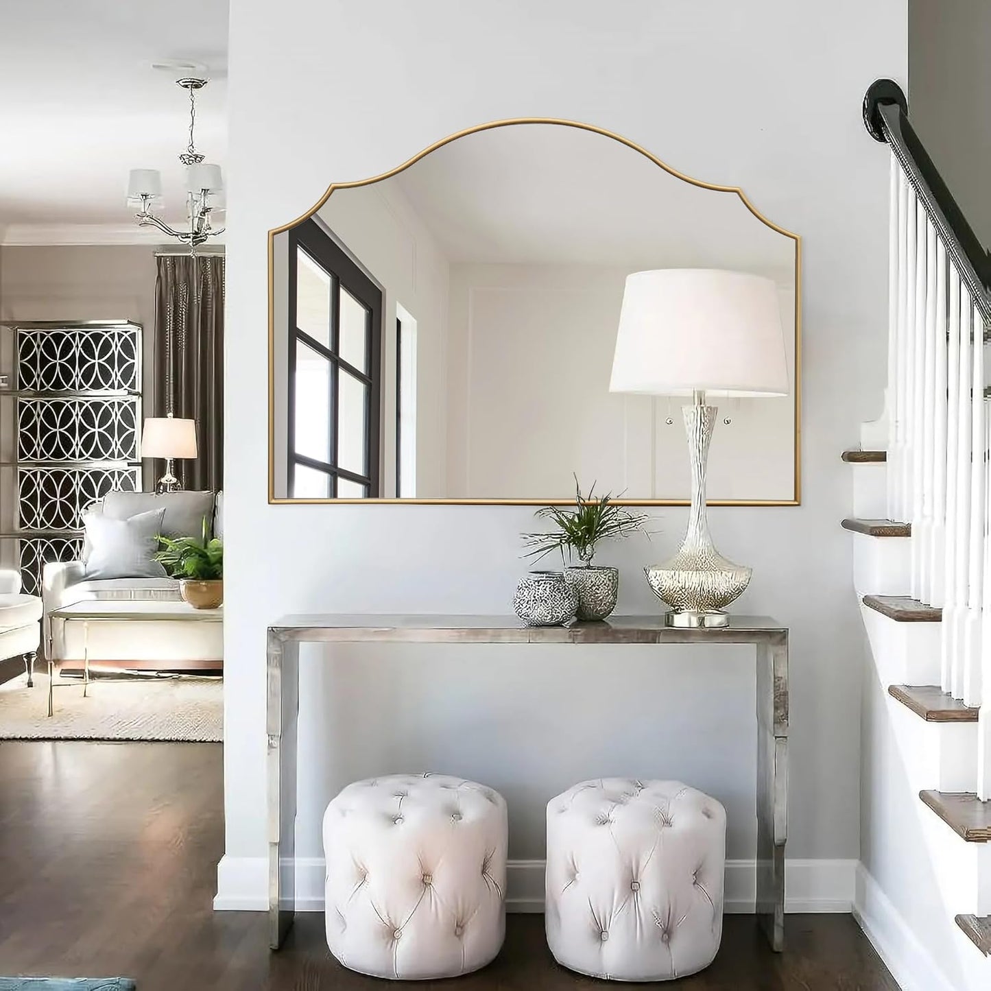 Soft Arch Gold Mirror