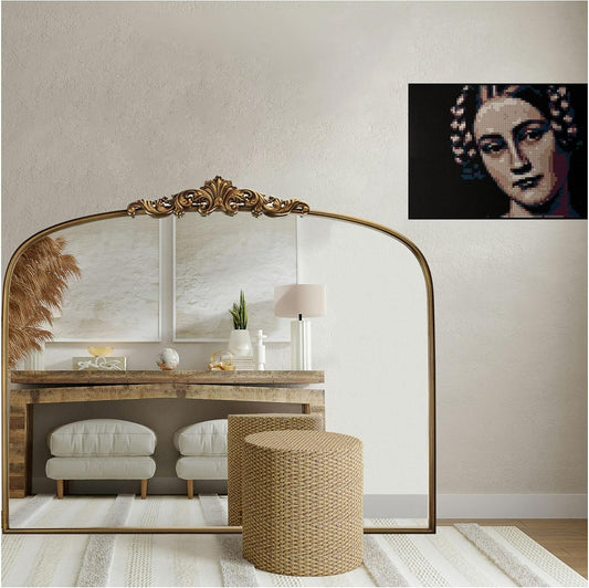 Arched Ornate Gold Mirror