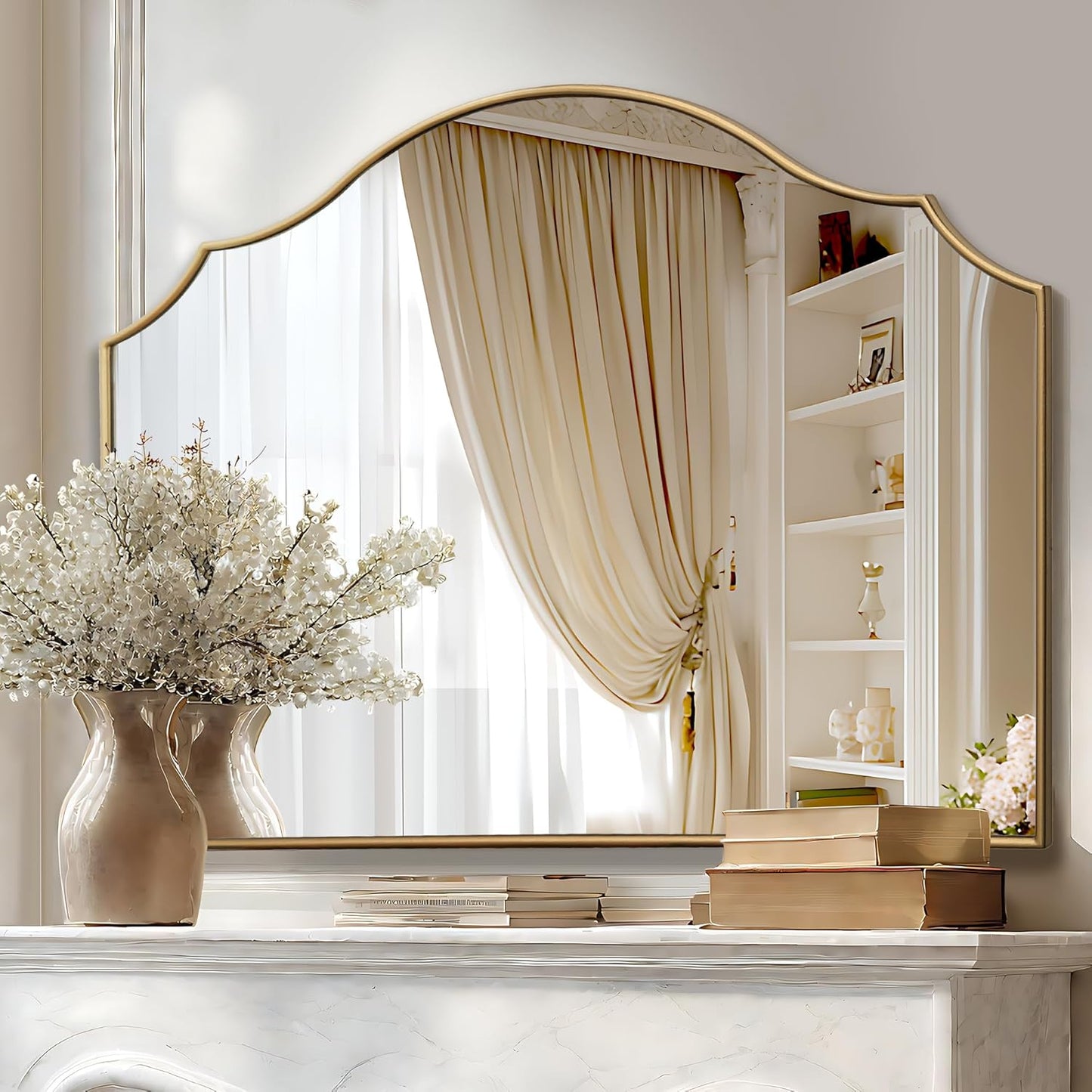 Soft Arch Gold Mirror
