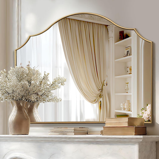 Soft Arch Gold Mirror