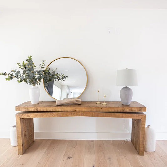 Console Table  (Minimalist Solid Wood Console Table)